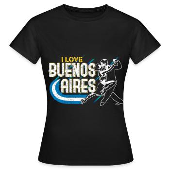 Argentins Buenos Aires - T-shirt Femme - noir - Devant - AI Model Female 172 dark (172cm)
