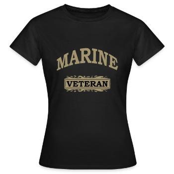 Marine Veteran - Frauen T-Shirt - Schwarz - Vorne - AI Model Female 172 dark (172cm)