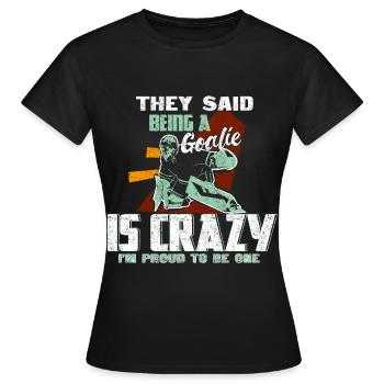 Eishockey Tormann Geschenk - Frauen T-Shirt - Schwarz - Vorne - AI Model Female 172 dark (172cm)
