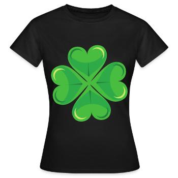 Trèfle - T-shirt Femme - noir - Devant - AI Model Female 172 dark (172cm)