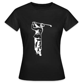 Golf - Golfen - Golfer - Frauen T-Shirt - Schwarz - Vorne - AI Model Female 172 dark (172cm)