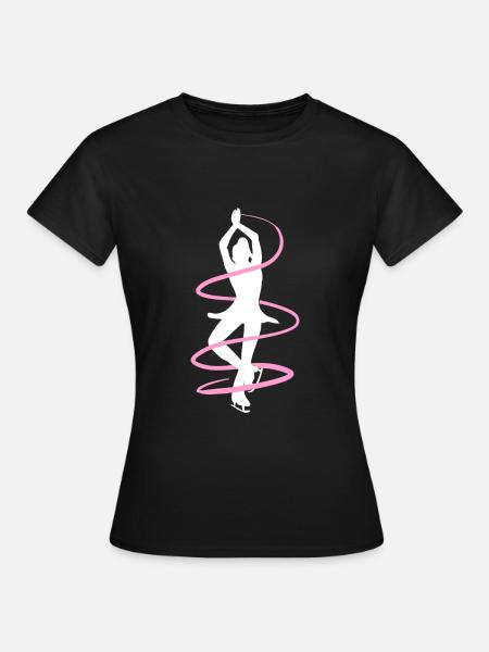 Pirouette Figure Skating - Frauen T-Shirt - Schwarz