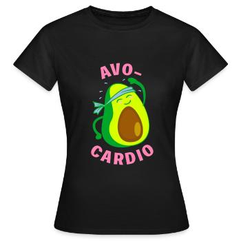 Avo Cardio - Frauen T-Shirt - Schwarz - Vorne - AI Model Female 172 dark (172cm)