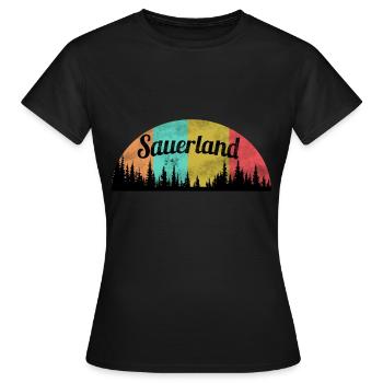 Sauerland - Frauen T-Shirt - Schwarz - Vorne - AI Model Female 172 dark (172cm)