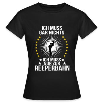 Reeperbahn Hamburg Kiez Geschenk für Pauli hafen - Frauen T-Shirt - Schwarz - Vorne - AI Model Female 172 dark (172cm)