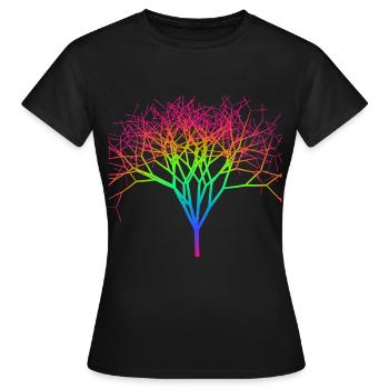 Baum - Frauen T-Shirt - Schwarz - Vorne - AI Model Female 172 dark (172cm)