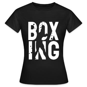 Boxing Silhouette - Frauen T-Shirt - Schwarz - Vorne - AI Model Female 172 dark (172cm)