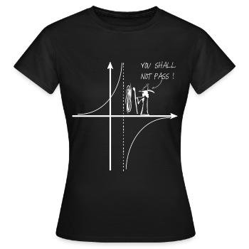 Shall not Pass - Frauen T-Shirt - Schwarz - Vorne - AI Model Female 172 dark (172cm)
