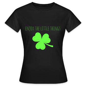 profiter des petites choses - T-shirt Femme - noir - Devant - AI Model Female 172 dark (172cm)