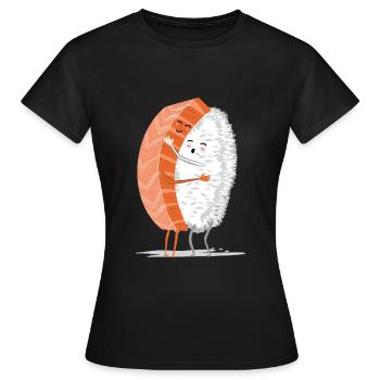 Sushi Love - Maglietta da donna - nero - Fronte - AI Model Female 172 dark (172cm)