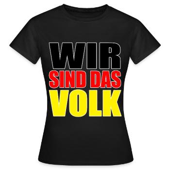 Wir sind das Volk Quarantäne - Frauen T-Shirt - Schwarz - Vorne - AI Model Female 172 dark (172cm)