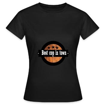 best cop in town - Frauen T-Shirt - Schwarz - Vorne - AI Model Female 172 dark (172cm)