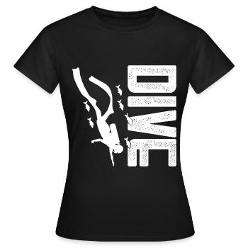 Dive. - Frauen T-Shirt - Schwarz - Vorne - AI Model Female 172 dark (172cm)