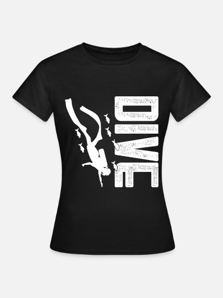 Dive. - Frauen T-Shirt - Schwarz