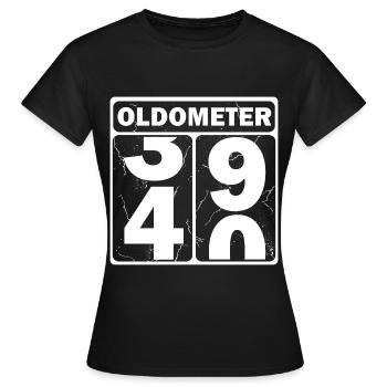 Oldometer - Frauen T-Shirt - Schwarz - Vorne - AI Model Female 172 dark (172cm)