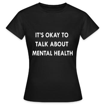 Santé mentale - T-shirt Femme - noir - Devant - AI Model Female 172 dark (172cm)