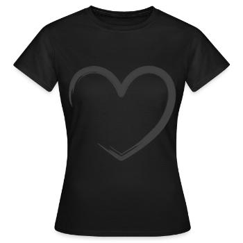 heart - Women's T-Shirt - black - Front - AI Model Female 172 dark (172cm)