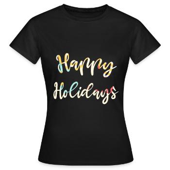 Bonnes vacances - belles vacances - T-shirt Femme - noir - Devant - AI Model Female 172 dark (172cm)