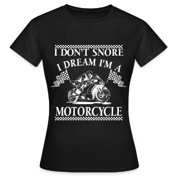 Snoring dream motorcycle racing bike motorcycle - Women's T-Shirt - black - Front - AI Model Female 172 dark (172cm)
