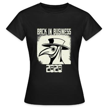 Plague Doctor Pest Plague Doctor Back In Business - Women's T-Shirt - black - Front - AI Model Female 172 dark (172cm)
