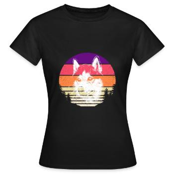 Coucher du soleil de l'Alaska au coucher du soleil - T-shirt Femme - noir - Devant - AI Model Female 172 dark (172cm)