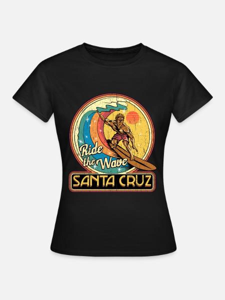 Balade Vague Santa Cruz Surf Surf Soleil - T-shirt Femme - noir
