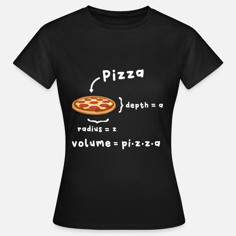 Pizza math math physique professeur meme - T-shirt Femme - noir