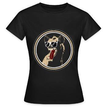 Hyäne Tier - Frauen T-Shirt - Schwarz - Vorne - AI Model Female 172 dark (172cm)