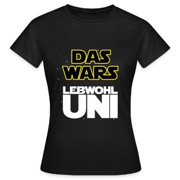 Das wars, Lebwohl Uni! - Frauen T-Shirt - Schwarz - Vorne - AI Model Female 172 dark (172cm)
