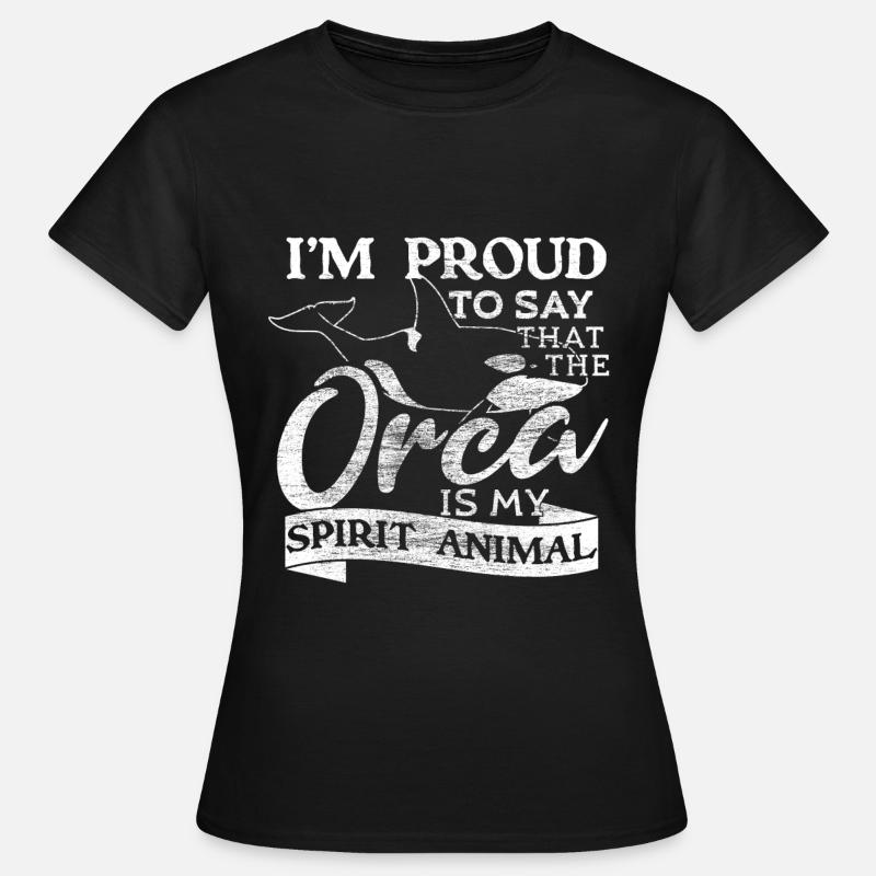 Orca Wal Geschenkidee - Frauen T-Shirt - Schwarz