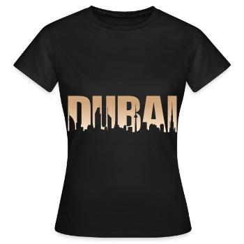Dubai Typographie Skyline ville métropole vacances - T-shirt Femme - noir - Devant - AI Model Female 172 dark (172cm)