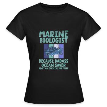 Marine Biologist Marine Biology - Women's T-Shirt - black - Front - AI Model Female 172 dark (172cm)