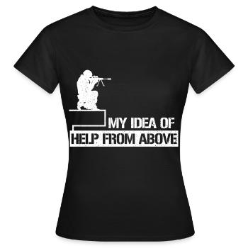 L’armée - T-shirt Femme - noir - Devant - AI Model Female 172 dark (172cm)