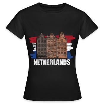 Pays-Bas Oranje origine cadeau - T-shirt Femme - noir - Devant - AI Model Female 172 dark (172cm)