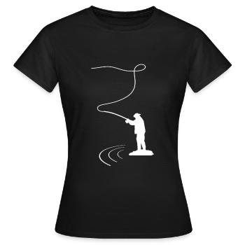 Pêcheur pêcheur Petri Heil - T-shirt Femme - noir - Devant - AI Model Female 172 dark (172cm)
