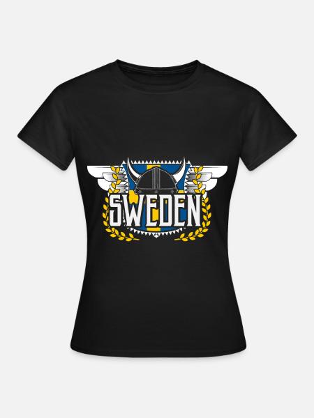 Schweden Vikinger Europäische Union Geschenkidee - T-shirt dam - svart