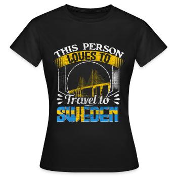 Schweden Herkunft - Frauen T-Shirt - Schwarz - Vorne - AI Model Female 172 dark (172cm)