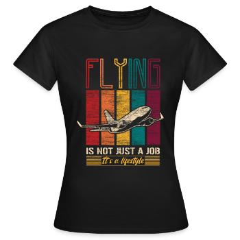 Pilote Pilote Profession de pilote - T-shirt Femme - noir - Devant - AI Model Female 172 dark (172cm)