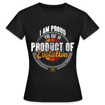 Evolution Man History Gift Idea - Women's T-Shirt - black - Front - AI Model Female 172 dark (172cm)