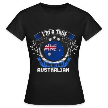 Australien Känguru Kontinent Geschenk - Frauen T-Shirt - Schwarz - Vorne - AI Model Female 172 dark (172cm)