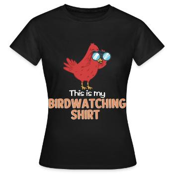 Vogel beobachtung - Frauen T-Shirt - Schwarz - Vorne - AI Model Female 172 dark (172cm)