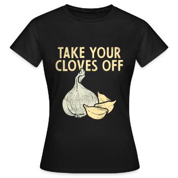 Knoblauch Pflanze - Frauen T-Shirt - Schwarz - Vorne - AI Model Female 172 dark (172cm)