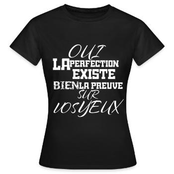 LA PERFECTION - T-shirt Femme - noir - Devant - AI Model Female 172 dark (172cm)