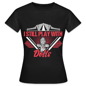 Voodoo Puppe Spruch Geschenkidee - Frauen T-Shirt - Schwarz - Vorne - AI Model Female 172 dark (172cm)