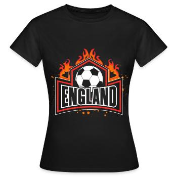 England UK European Championships - Women's T-Shirt - black - Front - AI Model Female 172 dark (172cm)