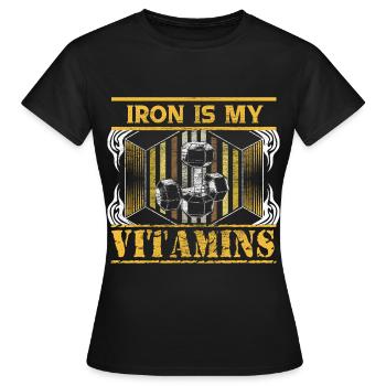 Kraftsport Gym - Frauen T-Shirt - Schwarz - Vorne - AI Model Female 172 dark (172cm)
