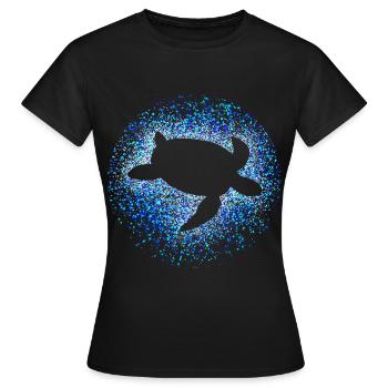 Tortue marine - T-shirt Femme - noir - Devant - AI Model Female 172 dark (172cm)