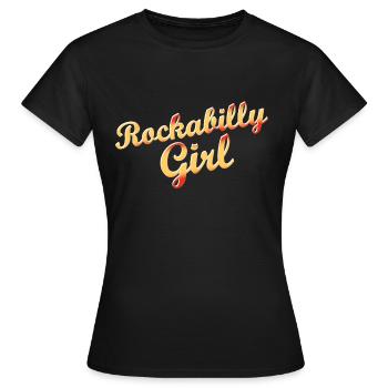 rockabilly fille - T-shirt Femme - noir - Devant - AI Model Female 172 dark (172cm)