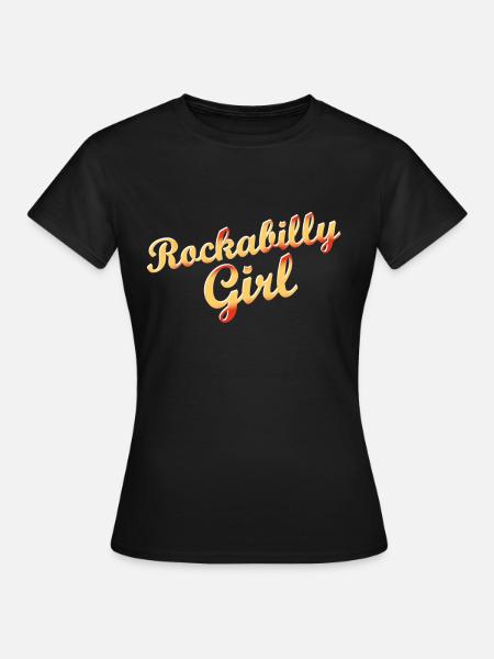 rockabilly girl - Frauen T-Shirt - Schwarz