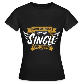Relation indépendante célibataire - T-shirt Femme - noir - Devant - AI Model Female 172 dark (172cm)